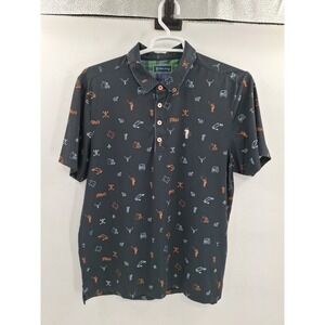 William Murray Polo Shirt Mens Size L Black Titos Vodka Texas Performance Golf